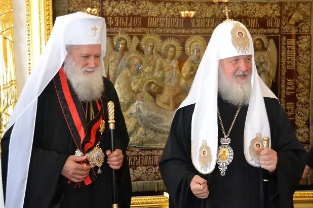 Патриарх Неофит служи с руския Кирил в Москва