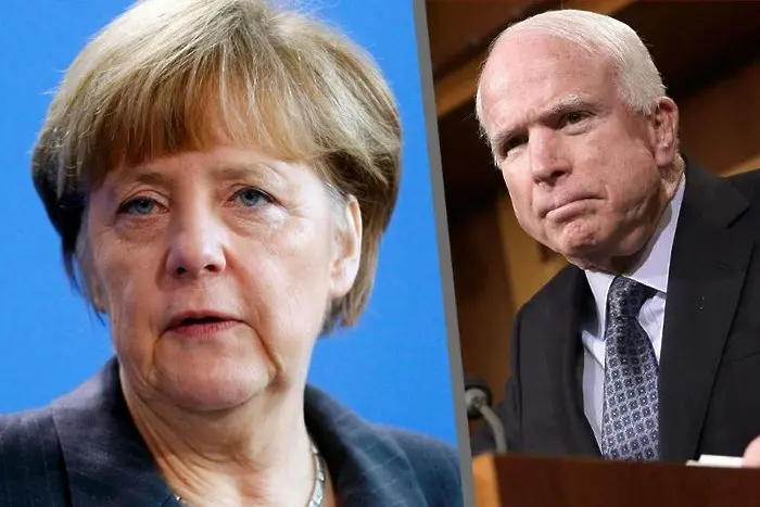 Маккейн: Поведението на Меркел напомня равнодушието срещу Хитлер
