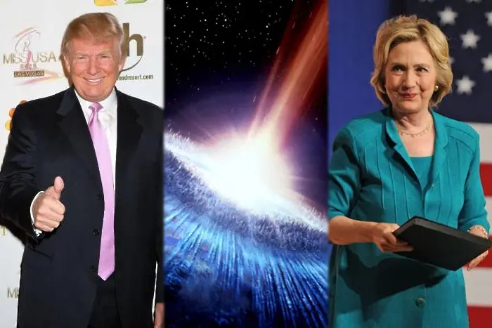 Какво предпочитат американците - Тръмп, Хилъри, или да ги удари гигантски метеор?