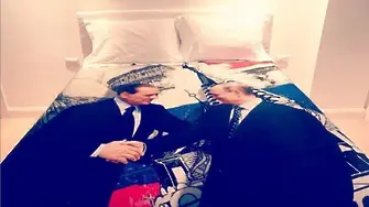 Путин и Берлускони в едно легло