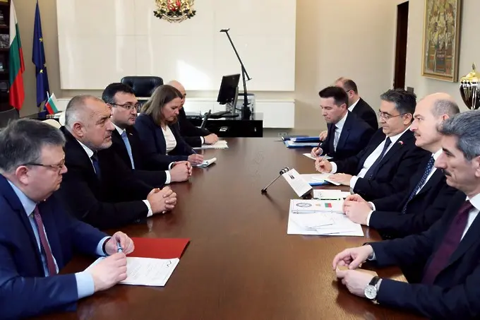 Борисов, Цацаров и Младен Маринов - с турския вътрешен министър