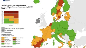 България вече е в нискорисковата зона на COVID картата на ЕС