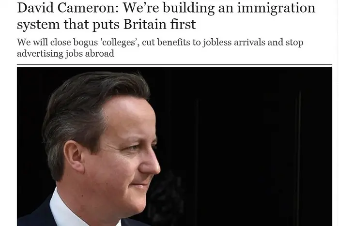 Камерън обяви драконовски мерки срещу имигрантите