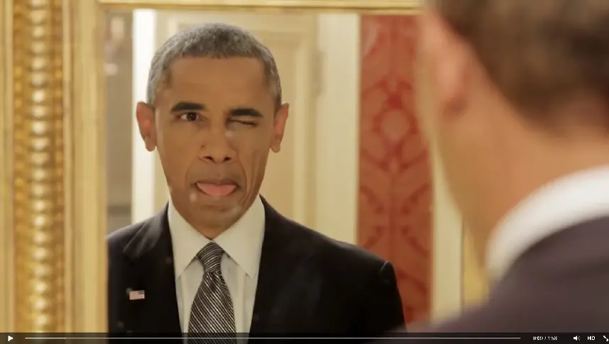 Какво прави Обама, когато е сам (видео)