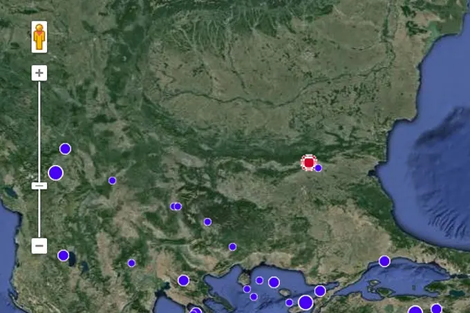 Земетресение с магнитуд 3,9 край Сливен (обновена)