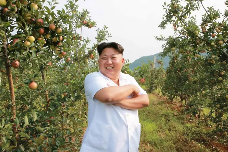 Майстора от Северна Корея увековечи Ким сред ябълки