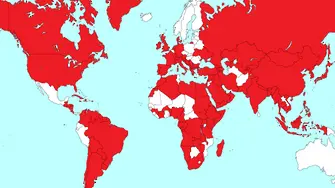 Страните в червен цвят водят териториални спорове (КАРТА)