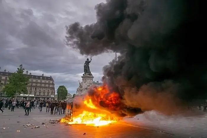 Безредици в Париж, запалиха три коли след протести