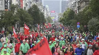 Над 40 000 протестираха срещу правителството в Брюксел