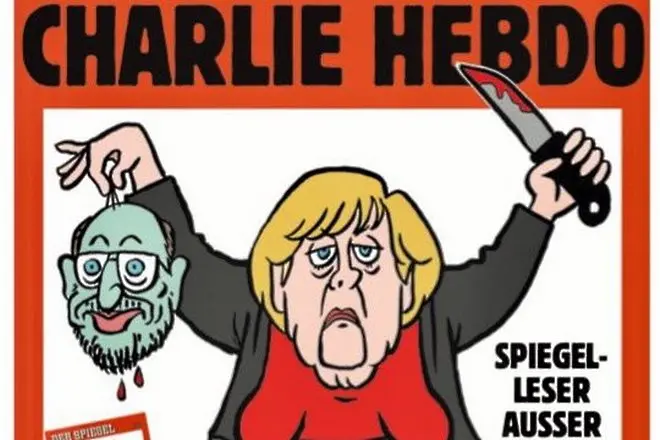 “Шарли ебдо”: Меркел обезглави Мартин Шулц