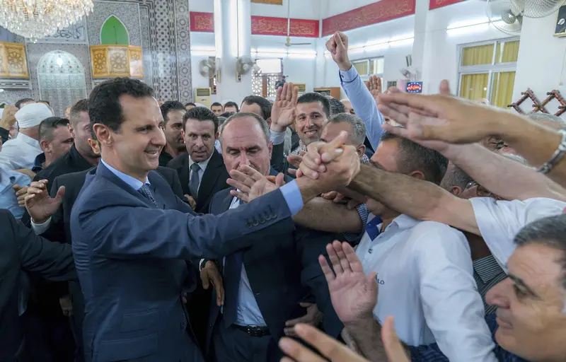 Асад сред народа. Рядко срещано явление