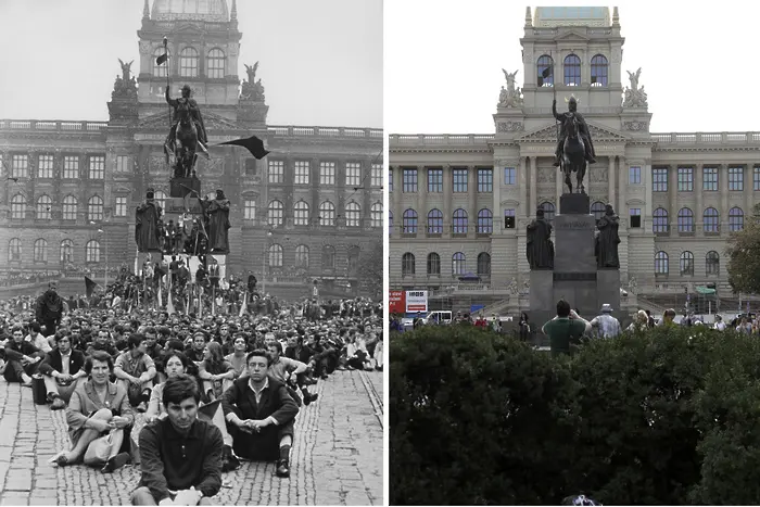 Прага през 1968 г. и днес (СНИМКИ)