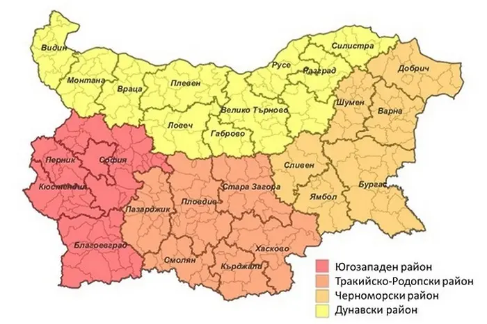 Как ще изглежда България с четири района