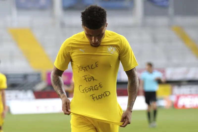 Играчи от Бундеслигата няма да бъдат наказвани за послания в памет на Джордж Флойд