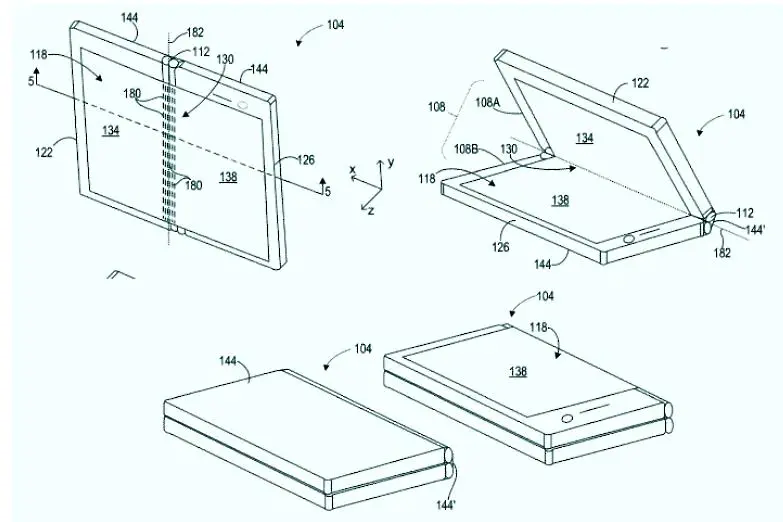 Microsoft патентова гъвкав екран, сгъващ се в двете посоки