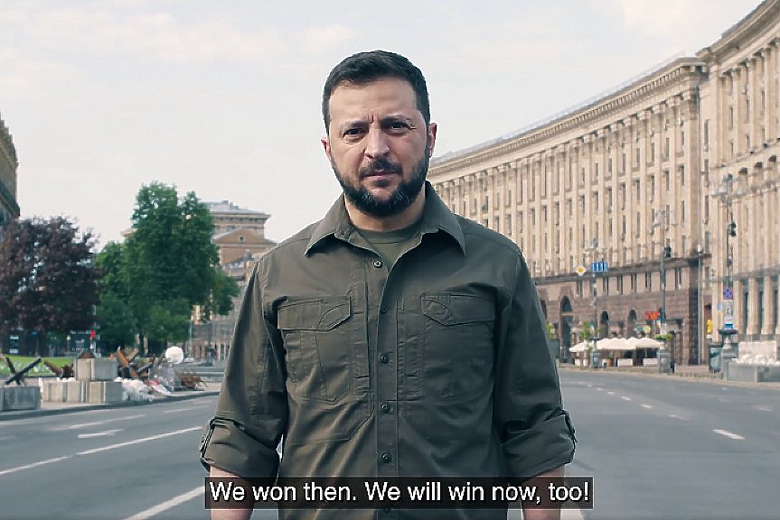 Зеленски: Войната ще свърши не когато има мир, а когато победим (ВИДЕО)