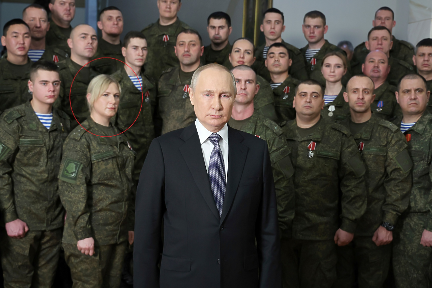 Как русата дама, подкрепяща Путин, ту е рибар, ту военен
