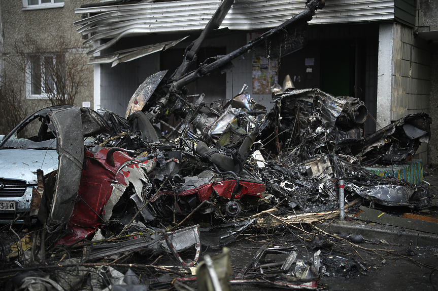 Ръководството на украинското МВР загина във вертолетна катастрофа (ВИДЕО)