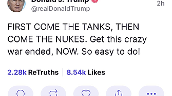 Тръмп: Първо танкове, после идва ядреното оръжие. Прекратете тази луда война веднага!
