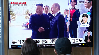 Путин поздрави Ким за 75 г. КНДР (СНИМКИ)