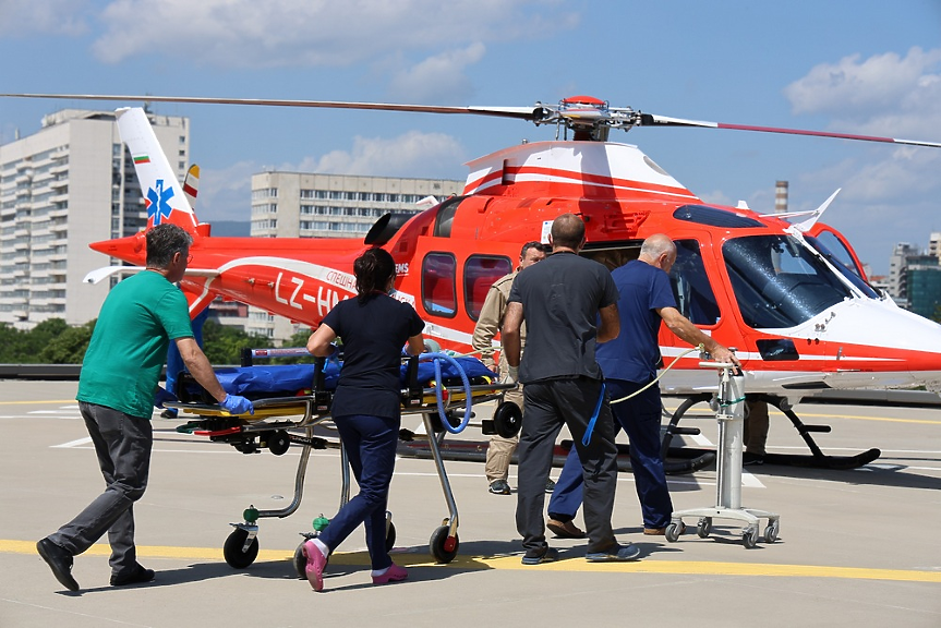 Първи полет с пациент на медицинския хеликоптер