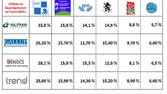 Пет или шест формации прескачат бариерата за влизане в Европарламента Това