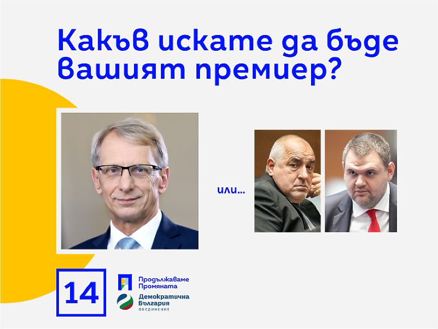 След жалба на ГЕРБ: ЦИК разпореди да се свалят билбордове, сравняващи Денков, Борисов и Пеевски