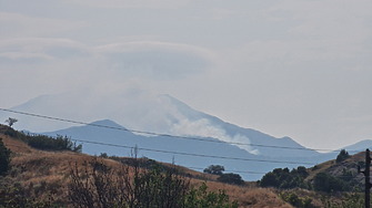 На около 1,5 км от българската граница е пожарът, който гори в Гърция