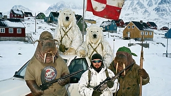 Бели мечки, моржове и тупилак бранят Гренландия в AI парче (ВИДЕО)