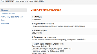 Защо няма нищо незаконно в името "Национална агенция за контрол на защитените територии"