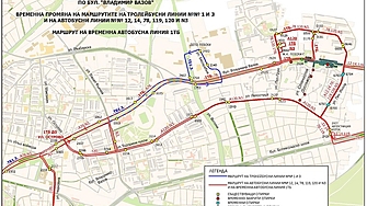 Заради строежа на метрото се променя движението по бул. "Владимир Вазов"