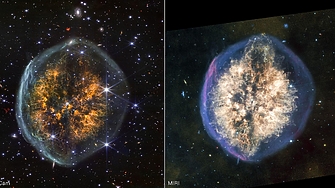 Телескопът "Джеймс Уеб" показа "Оголения череп": умираща звезда с форма на мозък